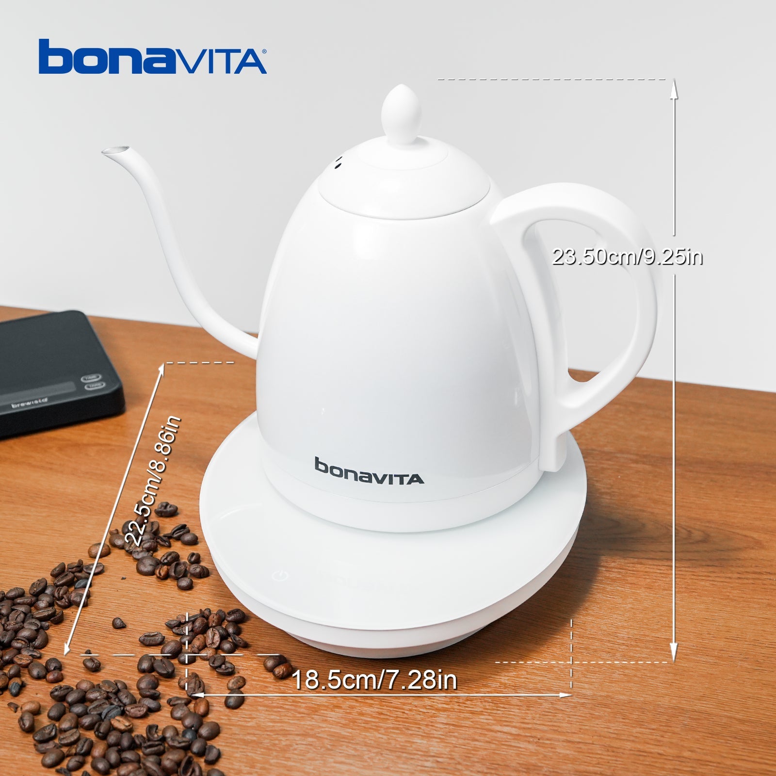 Bonavita 1.0L Gooseneck Precision Temperature Electric Kettle