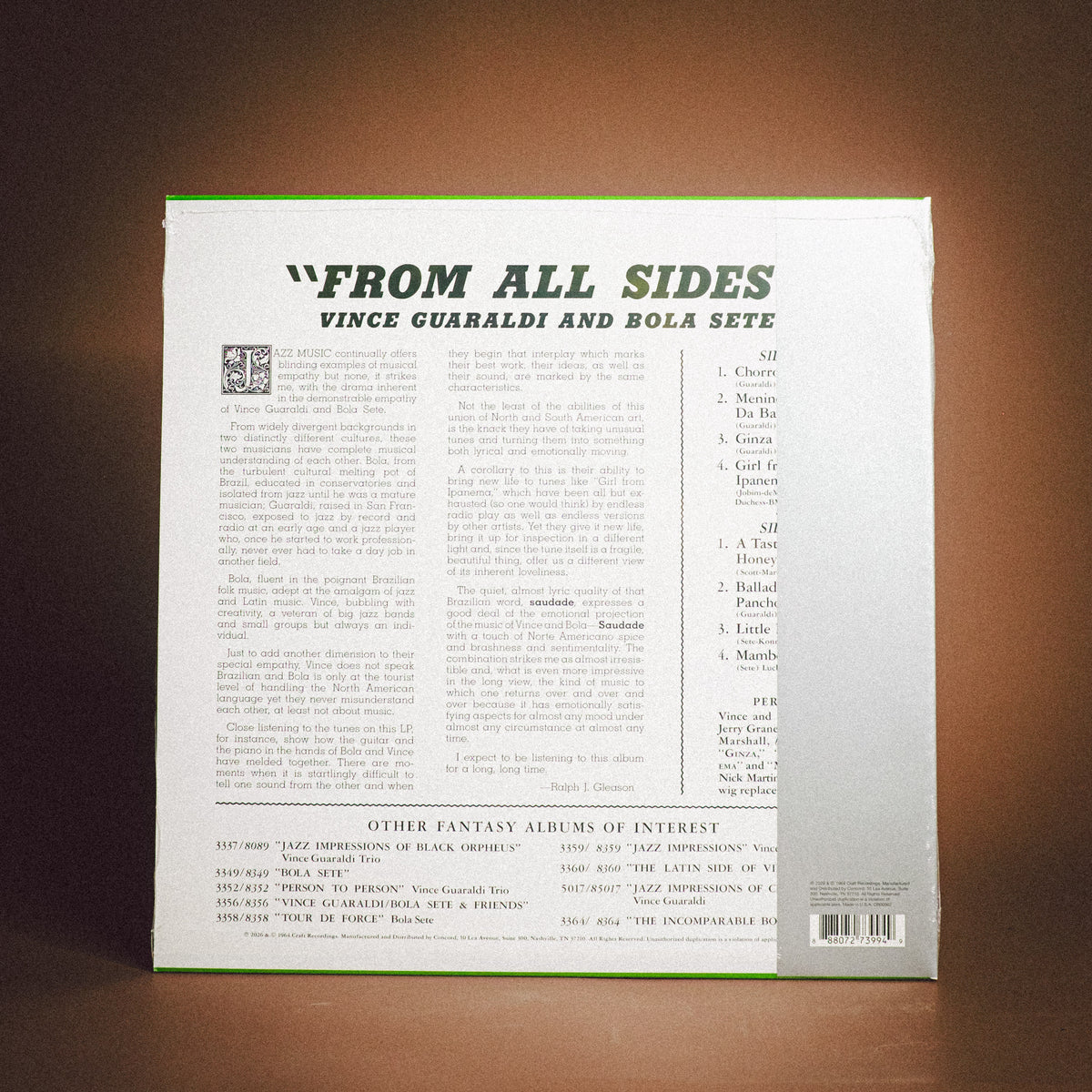 Vince Guaraldi & Bola Sete - From All Sides (Original Jazz Classics)