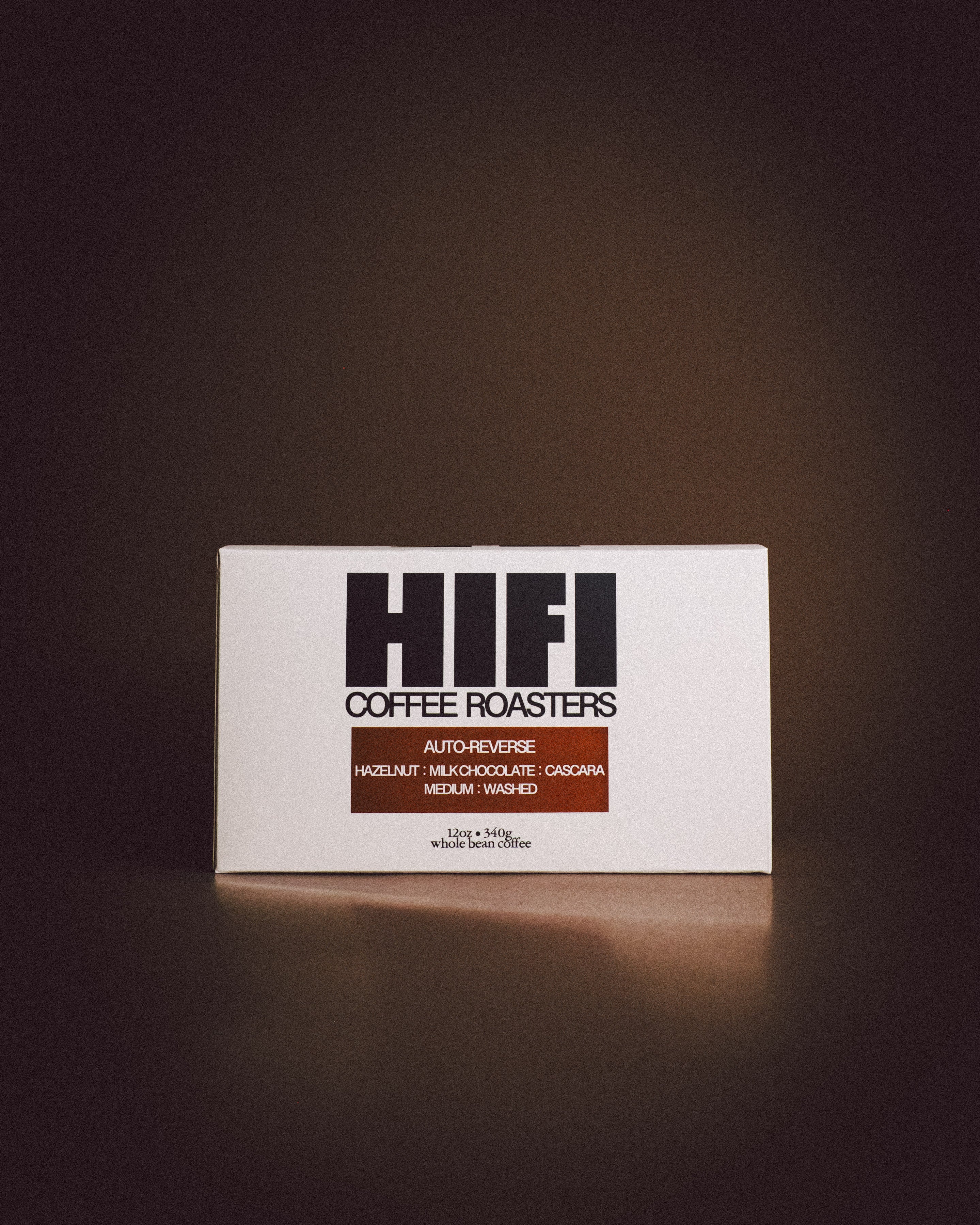 Box of HIFI Coffee Roasters on a dark background