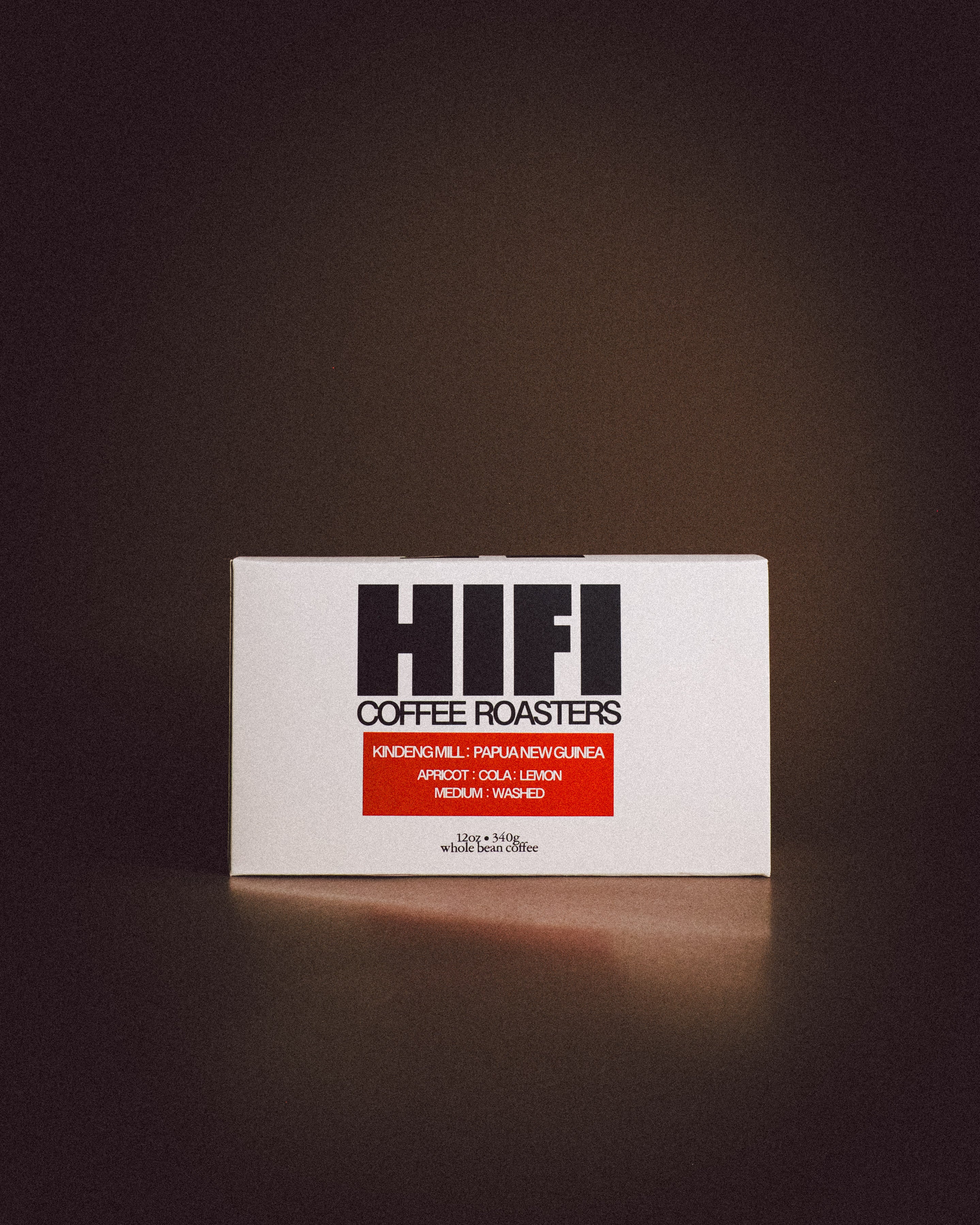 Box of HIFI Coffee Roasters on a dark background